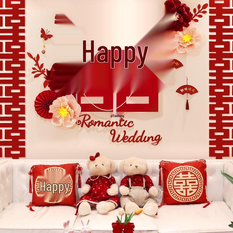 Wedding Room Garland Set: Bride & Groom's Side Wall Decorations