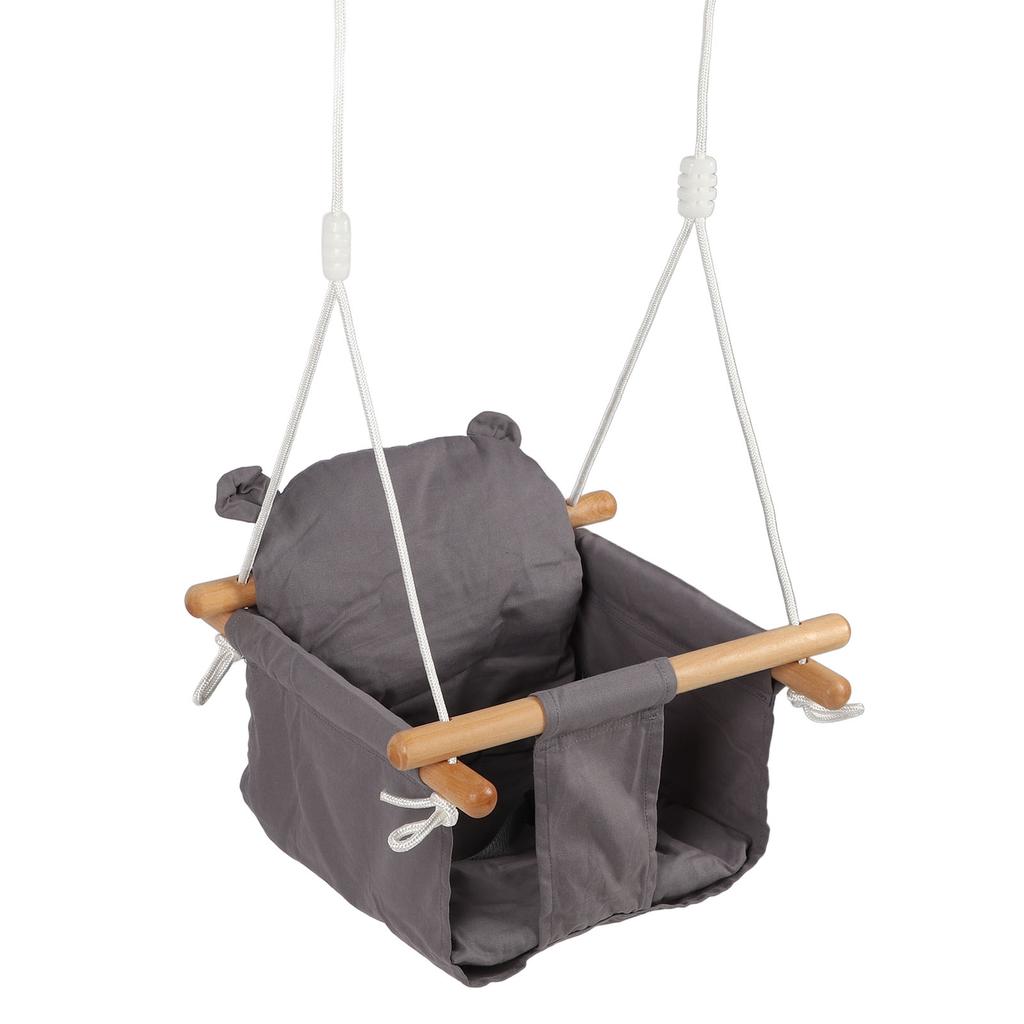 Baby Swing 55.1lb Load Bearing Wooden Hanging Baby Swing Universal Baby Hammock Swing for Indoor