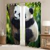 Adorable Panda Wildlife Nature Curtains Panels for Home Decor Living Room Bedroom Drapes Window Blinds Jungle Forest Accent