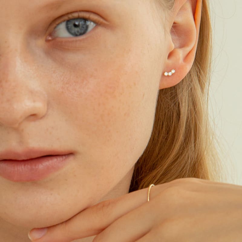 LUNNE 14k Triple Q Piercing (14k Gold) #L05