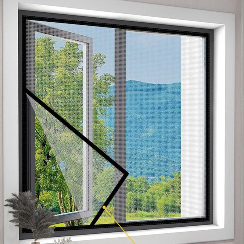 Okno antykomarowe, siatka okienna z zamkiem błyskawicznym, samoprzylepna siatka okienna na komary, niewidoczna, antykomarowa