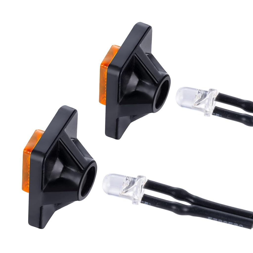 TRZX RC LED Lamp Side Lights for 1/14 Tamiya Scania R620 R470 RC Truck Accessories (Yellow Housing)