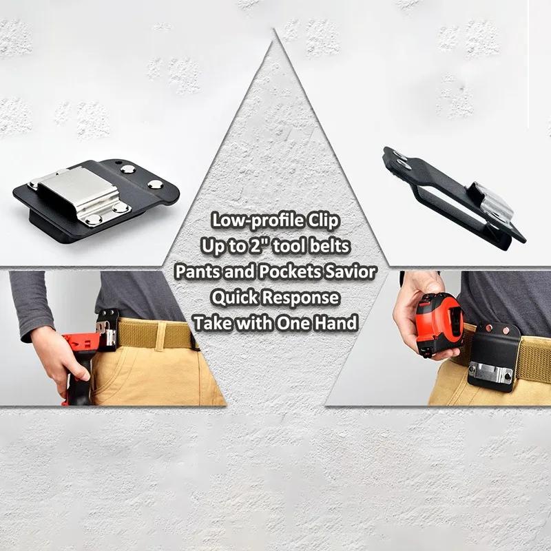 Przenośny Miernik Taśmowy Haczyk Szybkiego Zawieszania Klamra Szybkiego Zwalniania Organizer na Pasek Biodrowy Haczyki Uniwersalny Uchwyt/Klip na Miernik Taśmowy