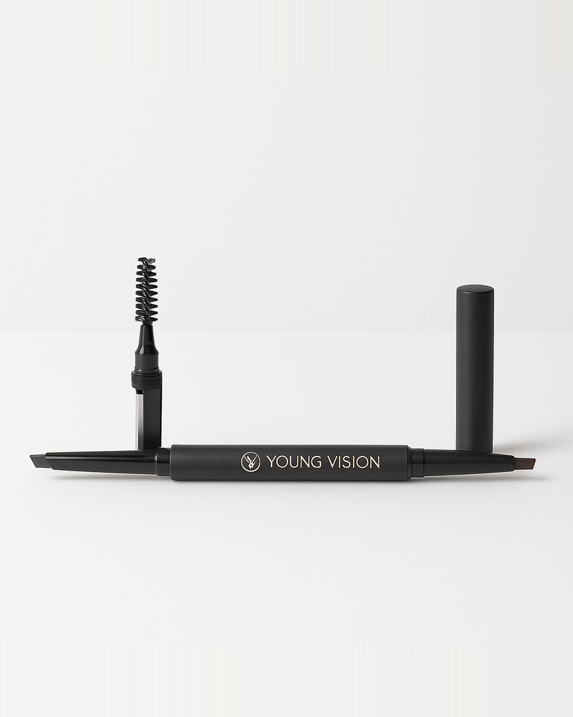 YOUNG VISION Mist Sensation 3-in-1 Brow Pencil Waterproof and Not Easily Smudging Eyebrow Brush Eyebrow Knife Eyebrow Pencil Fine Soft Refill