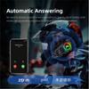 Bluetooth Motorcycle Helmet Headsets Wireless Communication Riding Earphones BT 6.0 FM Radio LED Display TF Card Support