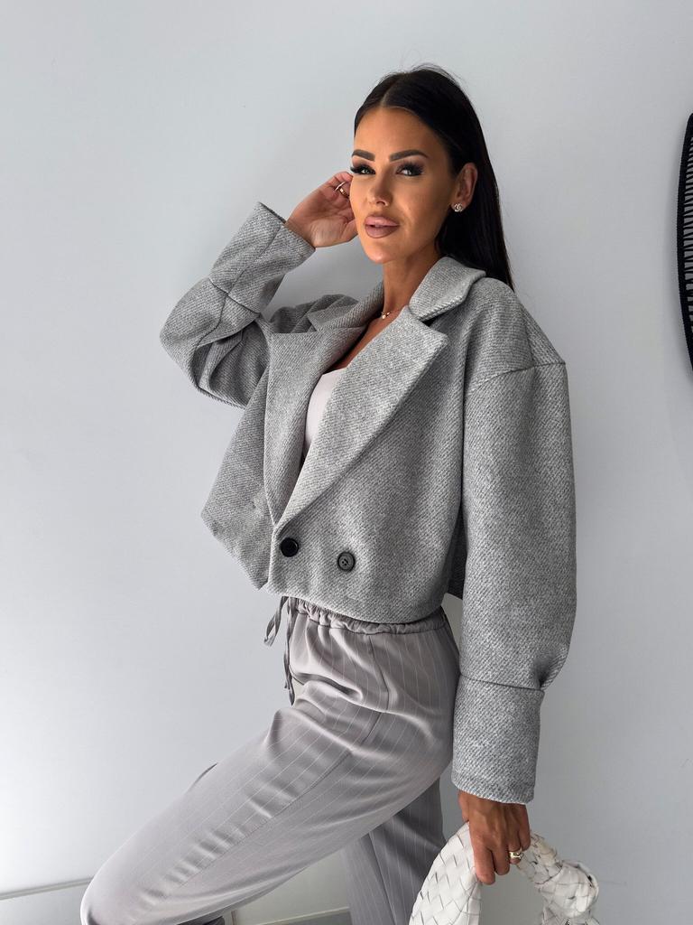 autumn and winter fashion versatile suit collar solid color short woolen small coat women