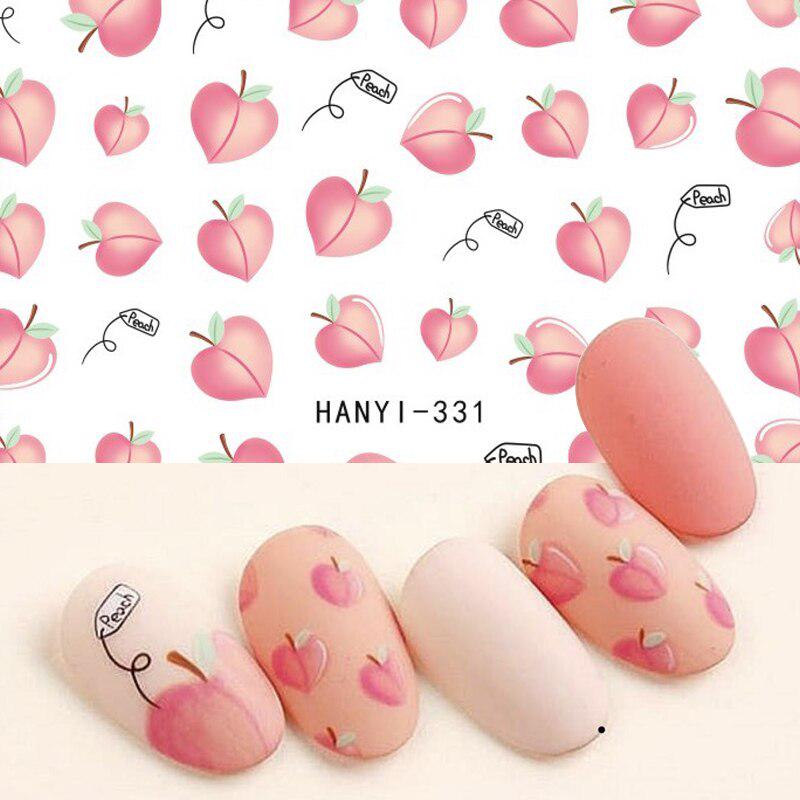 1 list Fruits 3D samolepky na nehty Medúzy Samolepící obtisky Příslušenství Manikúra Gel Polish Tipy Dekorace