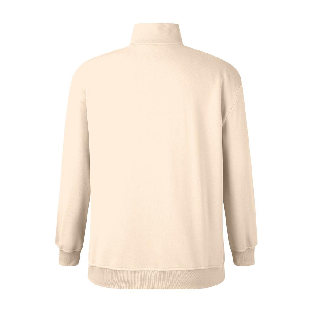 Womens Oversized Sweatshirts Zipper Long Sleeve  Fleece Pullover  Sweatshirt With Pocket