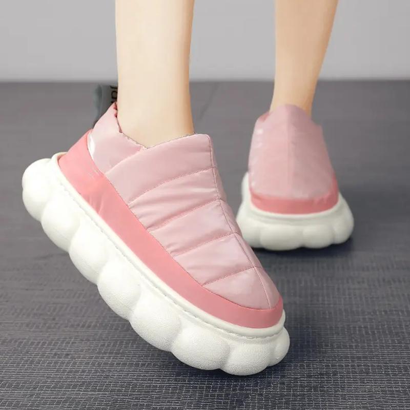 Winter Indoor Simple Cotton Shoes Men and Women Outdoor Warm and Cold-proof Snow Boots Thick-soled Fashion Casual Couple Shoes