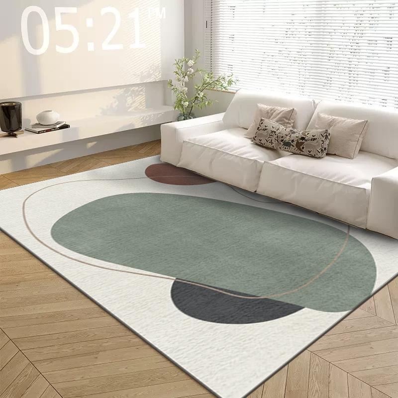 Simple Geometric Lines Imitation Cashmere Carpet Planting Bedroom Velvet Flat Replacement Bedside Blanket Tatami Floor Mat Living Room Table Blanket