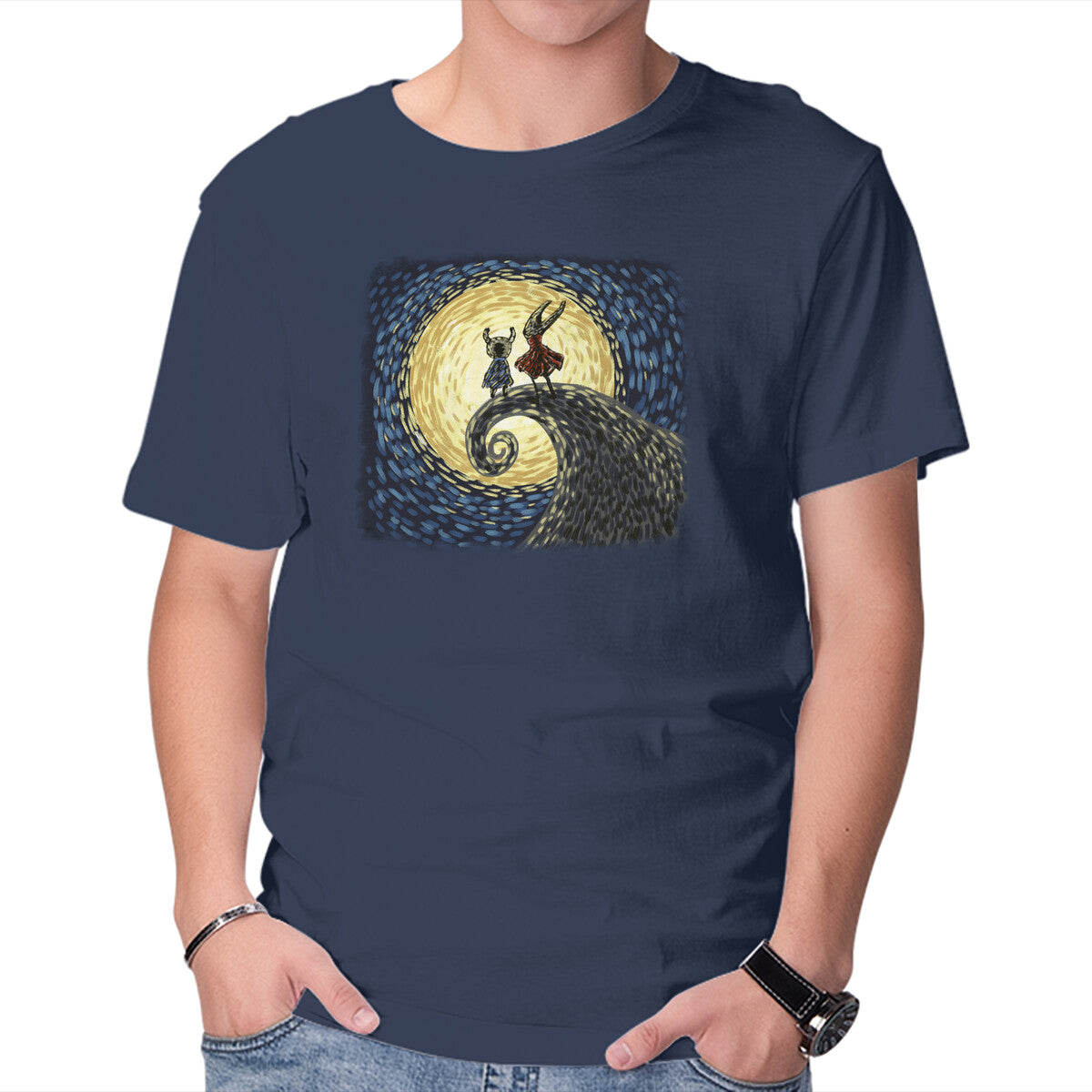 Unisex Crew Neck T-Shirt Hollow Voice Graphic Short Sleeve Casual Tee XS