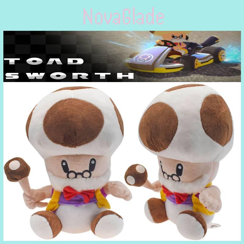 10" Super Mario Toad Mushroom Old Man Plush Toy Soft Doll For Kids And Collectors