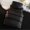 Black Gold Vest for Men In Winter, Thick and Cold Resistant, Wearing Down Cotton Vest, Loose Oversized Jacket