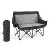 VEVOR Double Camping Chair, Oversized Two Person Camp Chair with 660 Lbs Heavy Duty Support, with Dual Cup Holders, Wine Glass Holders