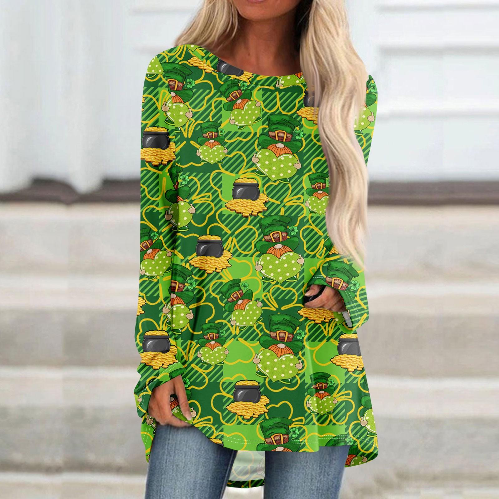 

Женская повседневная модная блузка с цветным принтом и длинным рукавом средней длины L армия зеленый