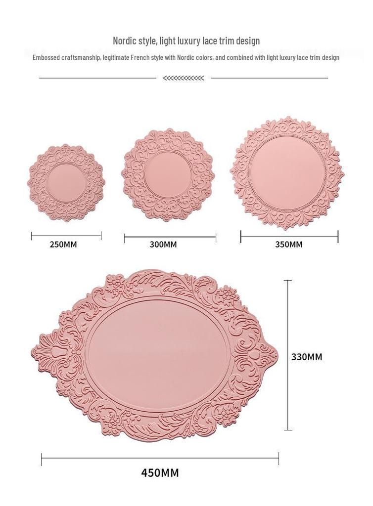 Nordic Silicone Embossed Lace Heat-Resistant Mat - Placemat, Teacup, Bowl, Pot, and Dinner Plate Accessory