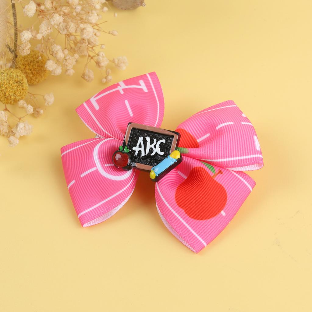 2Pcs New Striped Children's Bow Hair Clip Simple and Versatile Headdress Student Atmosphere Amall Hair Accessories
