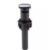 Polished Chrome Plastic Push Seal Bathroom Sink Drain Pop-up Drain Alternative Easy Install Modern Lifetime