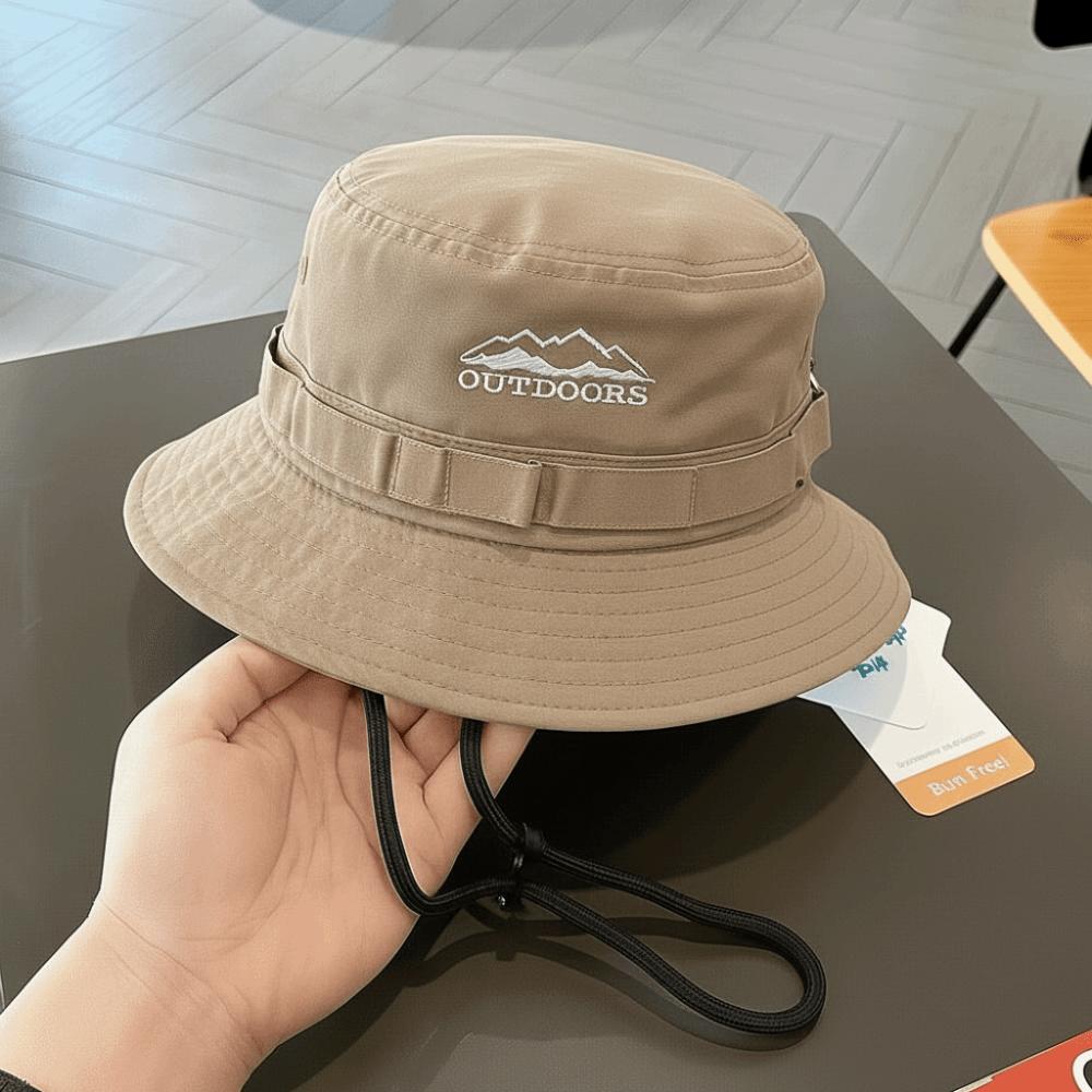 Unisex Fisherman Hat Mountain Range Embroidery Sunscreen Hats Fashion Bucket Hat Hiking хаки