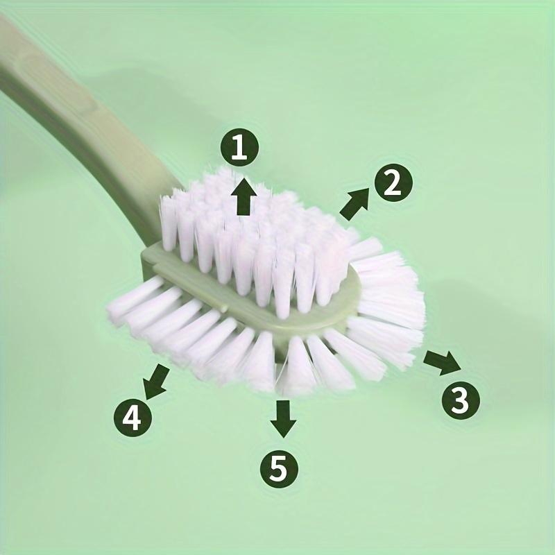 1 Multi-angle Shoe Brush Set, Light Green Polyester Fiber, Multifunctional Tool Suitable for Laundry and Shoe Cleaning, Can Also
