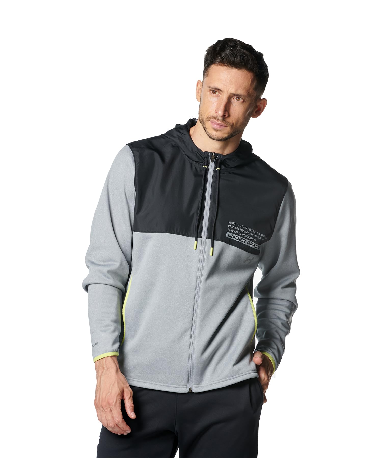 Under Armour UA ARMOUR FLEECE MAX FZ HD Steel Light Heather XL