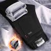 Spring And Autumn Winter New Men'S Plush/Regular Jeans Slimming Straight Stretch Business Versatile Long Pants