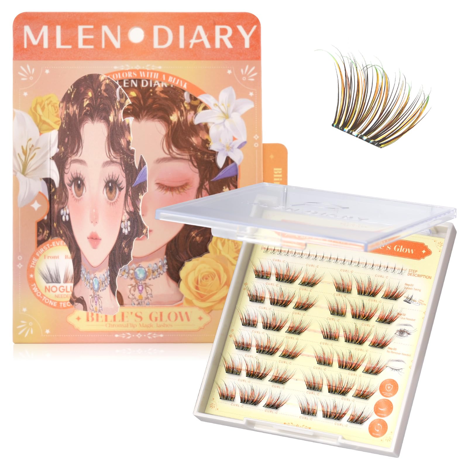 

False eyelashes, no glue needed, 1-second eyelash extensions, partial false eyelashes, no glue required, 3D false eyelashes, no adhesive needed, 42
