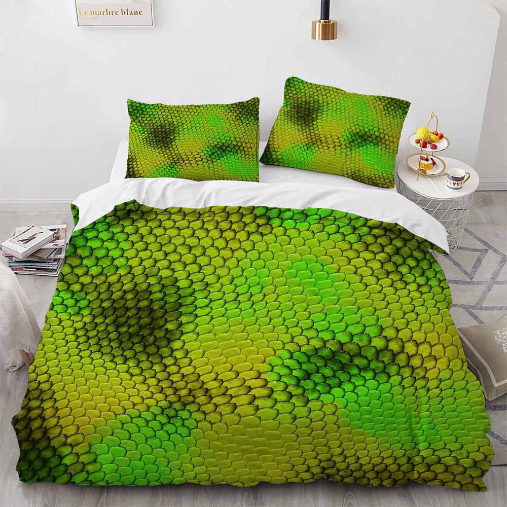 Animals Skin Texture Duvet Cover Set Tiger Snake Leopard 3D Print King Size for Kid Boy Bedding Set Polyester Comforter Cover
