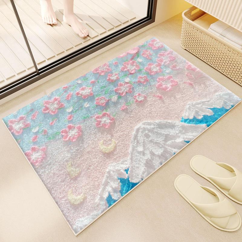 Cartoon Carpet Bathroom Absorbent Soft Floor Mat Bedroom Bedside Decorative Floor Mat Resistant To Dirt