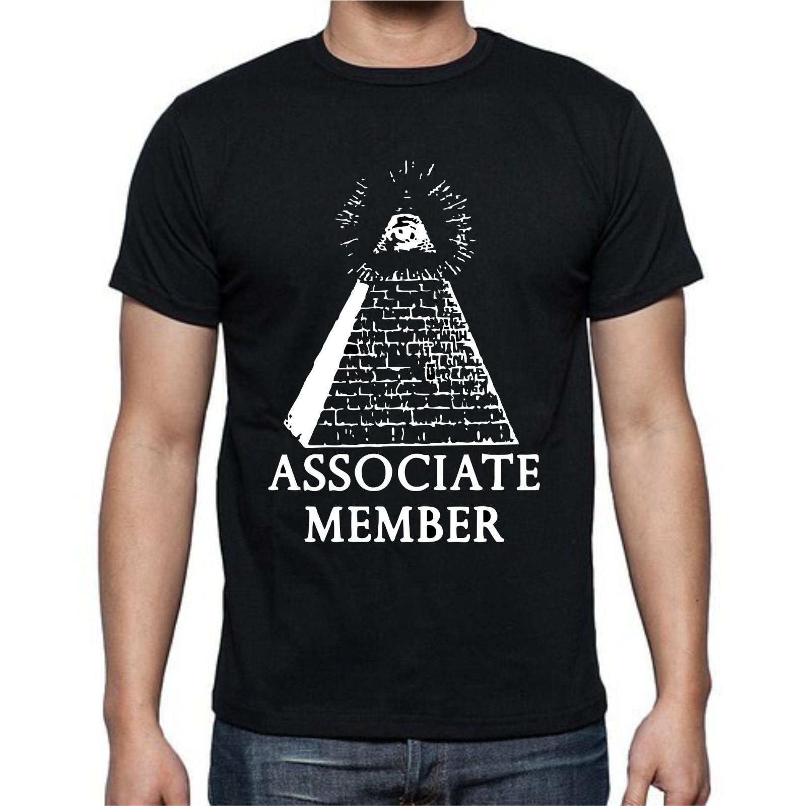 Illuminati Secret Associate Member Eye Pyramid Inspiration Funny T Shirt Mens Womens Tees Top Tee S