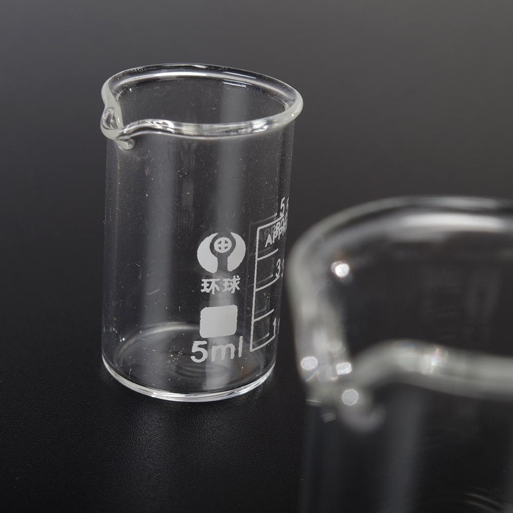 1pc 5ml 10ml 25ml 50ml 100ml Beaker Measuring Glass Beaker Lab Borosilicate Glassware Chemical Experiment