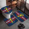 Liverpool (95)Flannel Toilet 3 Piece Set Soft Bathroom Rug Non-Slip Toilet Seat Cover Bathroom Home Decor