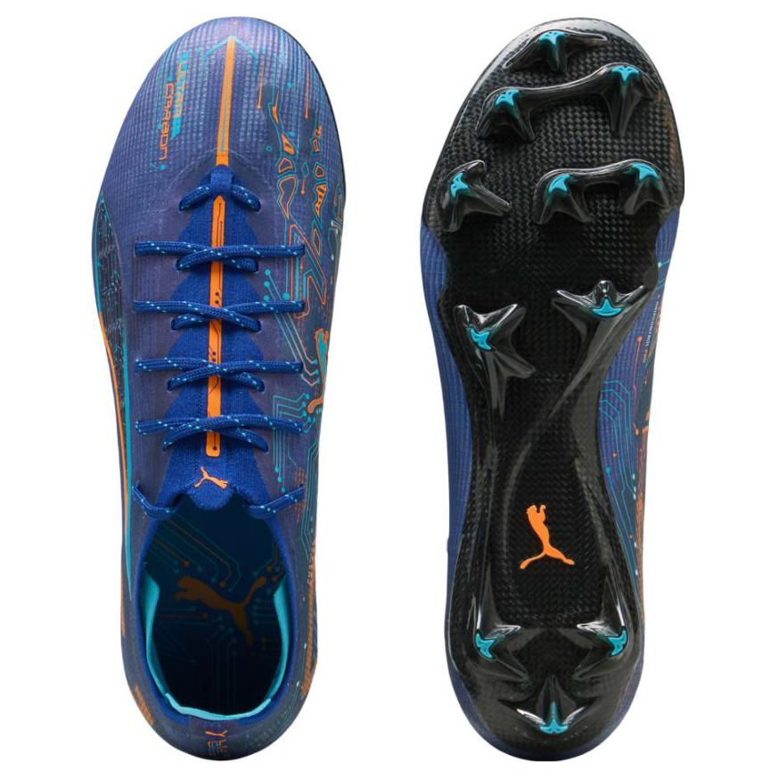 Puma Ultra 5 Carbon FG Speed Pack Unisex Sneakers Blue Vivid-Blue Heat-Fire 108409-01