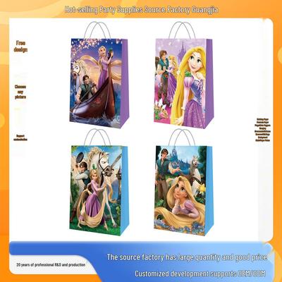 In-stock Princess Theme Birthday Paper Gift Bags - Kraft and Candy Tote Bags
