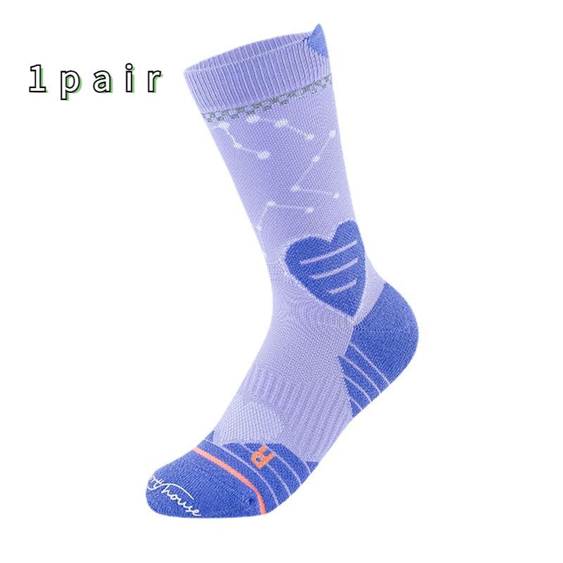 

Женские велосипедные носки со средней посадкой, размер 35–39, профессиональные дышащие спортивные носки с полотенцесушительной подошвой One-size фиолетовый