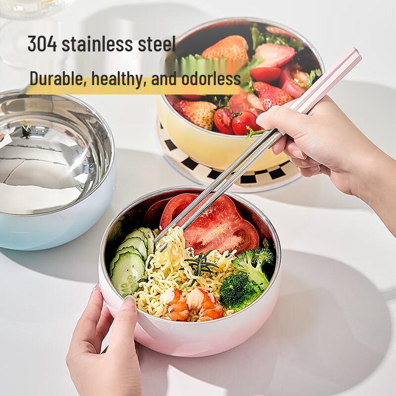 TREEJACK 304 Stainless Steel Gradient Soup/Salad Bowl