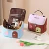 House Shape Makeup Bag Cute Cosmetic Storage Case with Top Handle Travel