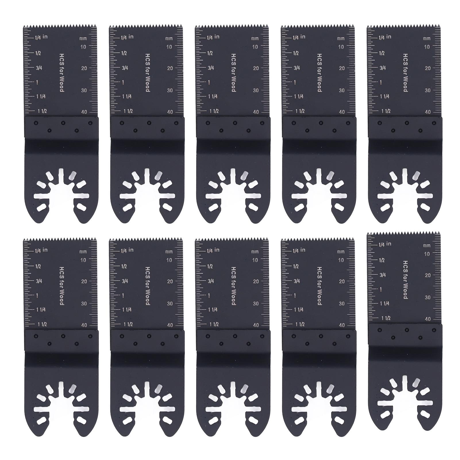 

10Pcs Oscillating Saw Blades Universal Tool Blade Kit Quick Release for Wood Metal