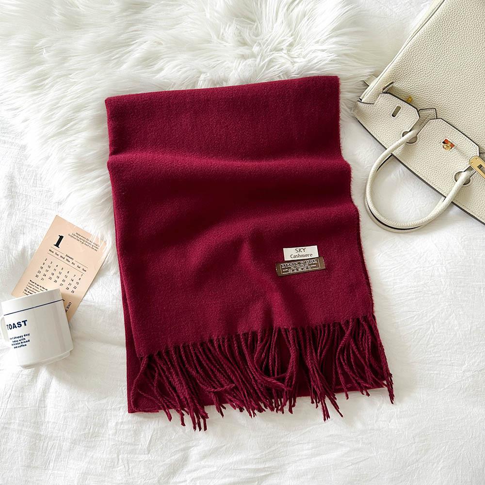 Mode Einfarbiger Schal Damen Winter Neuer Stil Imitationskaschmirschal Mehrfarbiger Warmer Schal Langer Schal