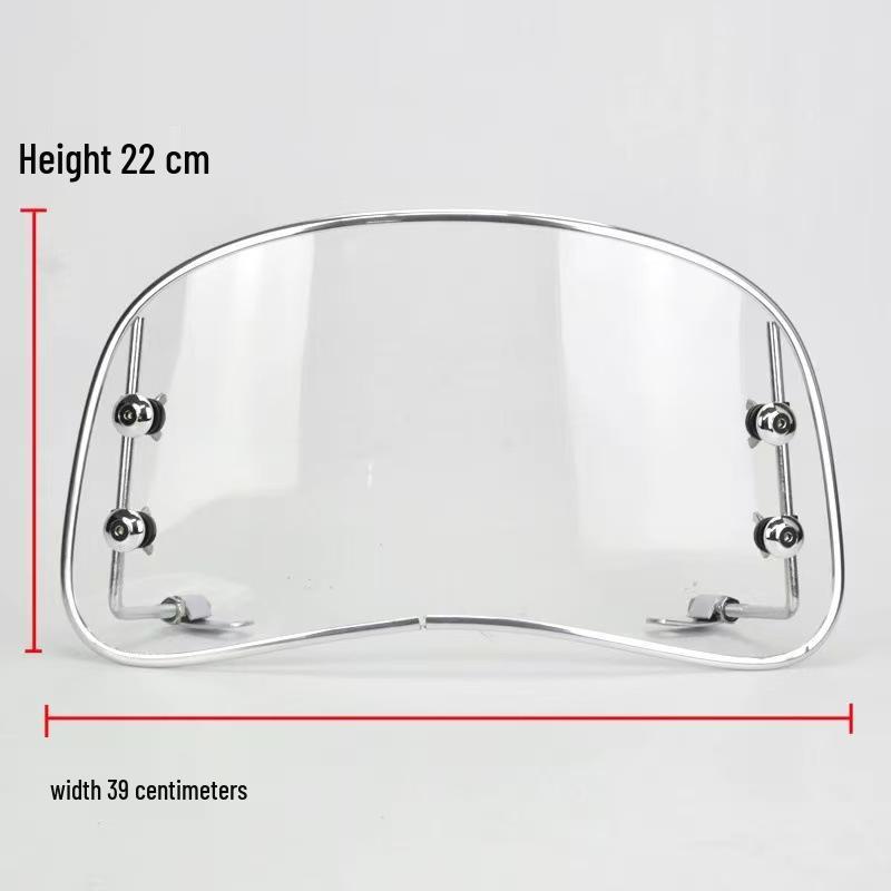 Motorcycle & Yadea Electric Scooter Retro Modified Front Windshield