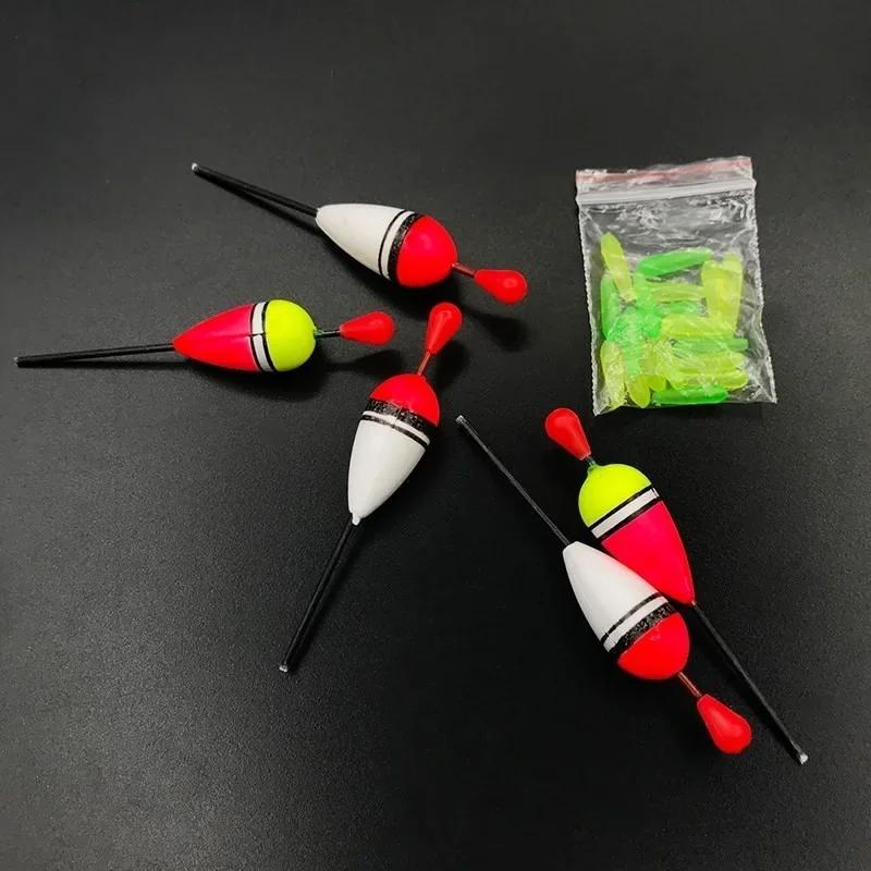 15-Piece Fish Float Set | Card-Mounted Plastic Floats for Vertical Fishing | Diverse & Eye-Catching Gear