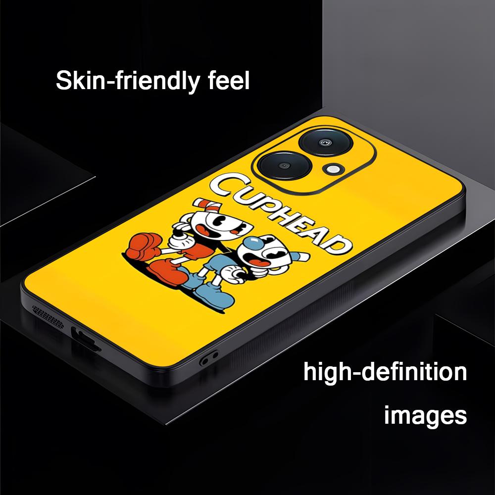 

Popular C-Cuphead Game Phone Case For Xiaomi Redmi 14C 13C 12C Note14 13 12 11 10 Pro Plus S Soft Black Phone Cover Redmi Note 13 4G