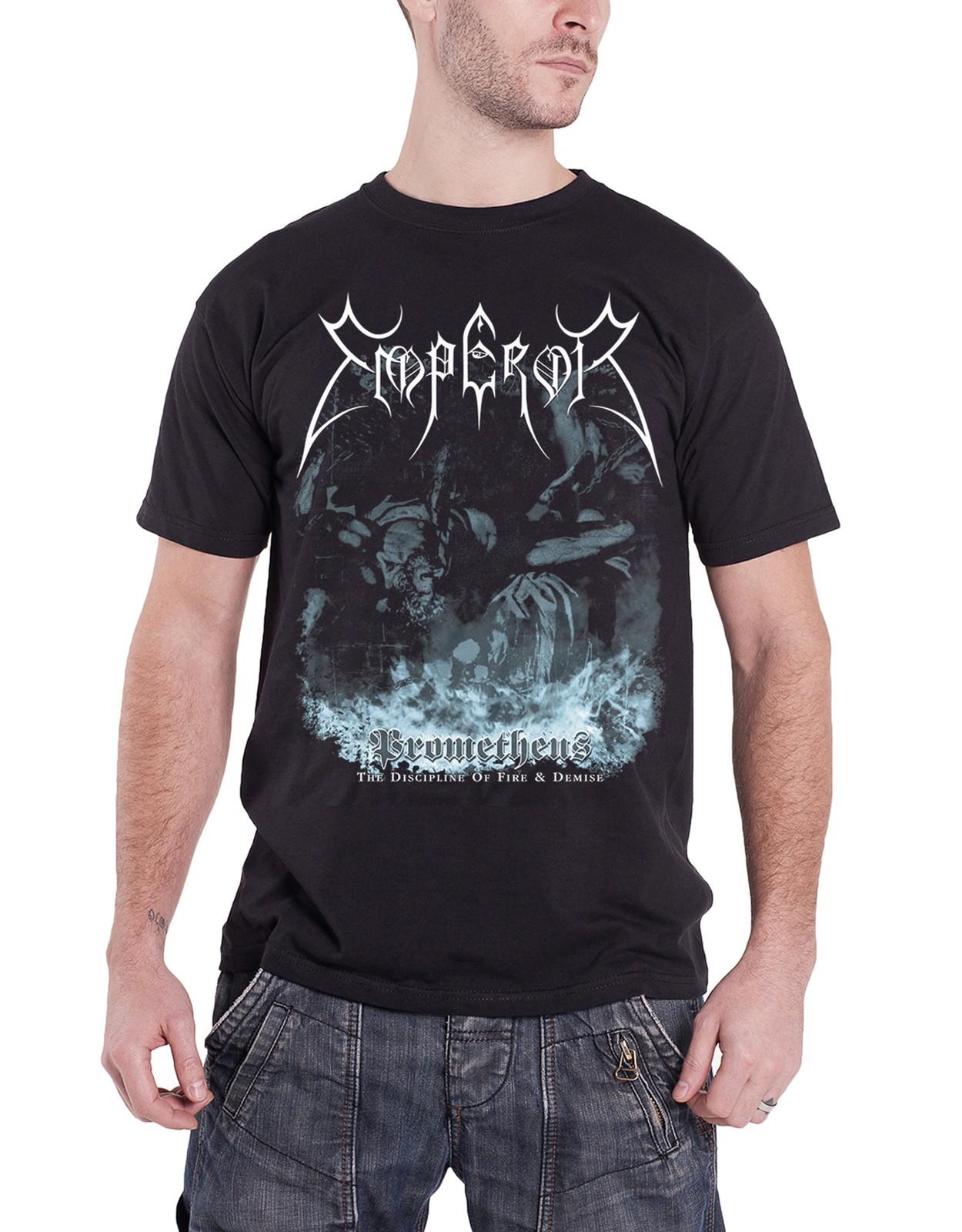 Emperor T Shirt Prometheus Fire & Demise band logo new Official Mens Black Size Unisex T-Shirt XXL