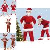 Festive Kids Girls Christmas Cosplay Costume W/elk Santa Claus Outfits