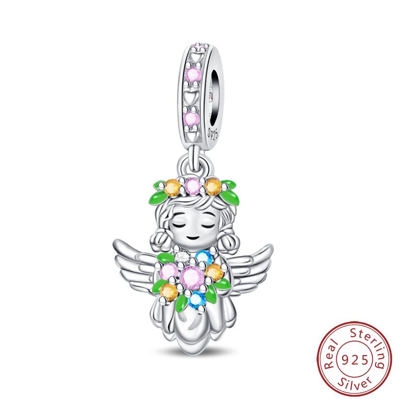 Fit Qikaola Original Bracelet Copper Flower Bird Series Charms Beads For Women Fashion Diy Jewelry Gifts Making