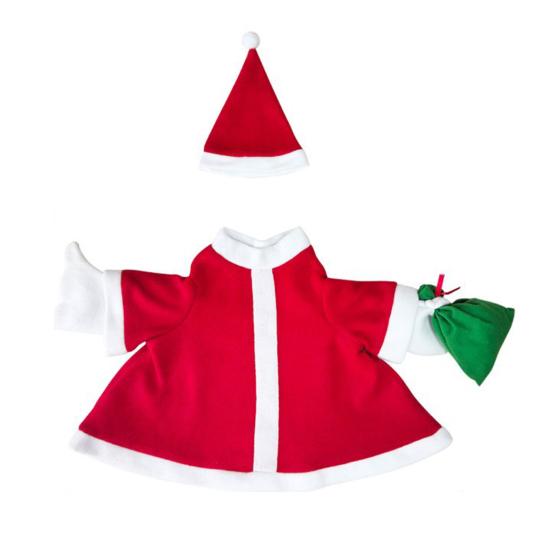 Christmas Goose Outfit for 23" Porch Goose Statue Santa Claus Elf Clothes And Hat Set for Outdoor Lawn Patio Yard Decor
