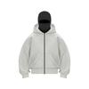 Mens Oversized Hooded Sweatshirt With Double-Layer Hood Fleece-Lined Zip-Up Pullover Fall