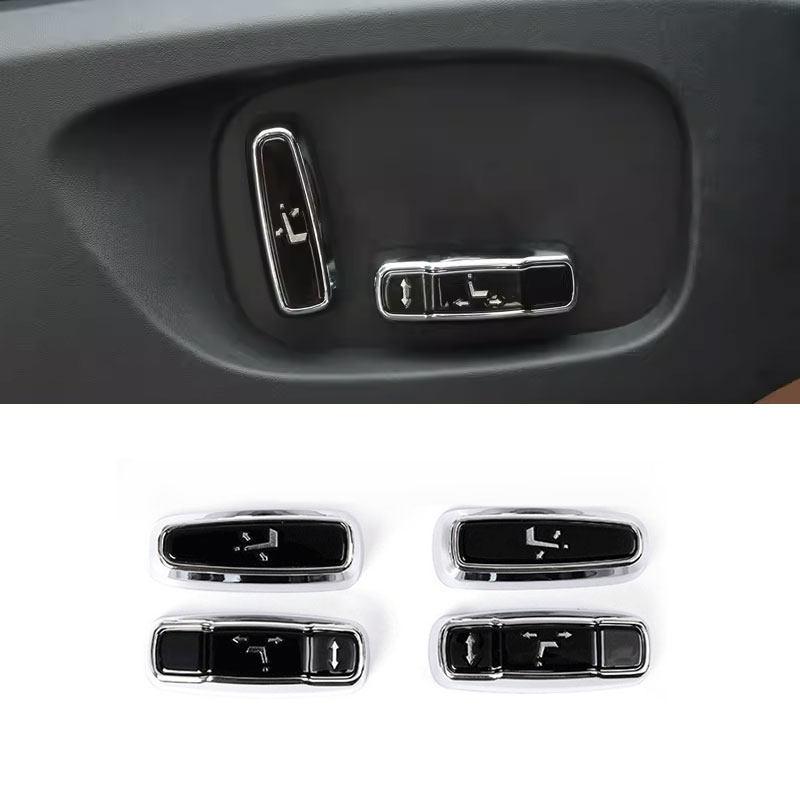 For Land Rover Range Rover Sport Evoque Vogue 2016- For Jaguar XF 2016 Car Seat Adjustment Switch Knob Cover Decoration Trim