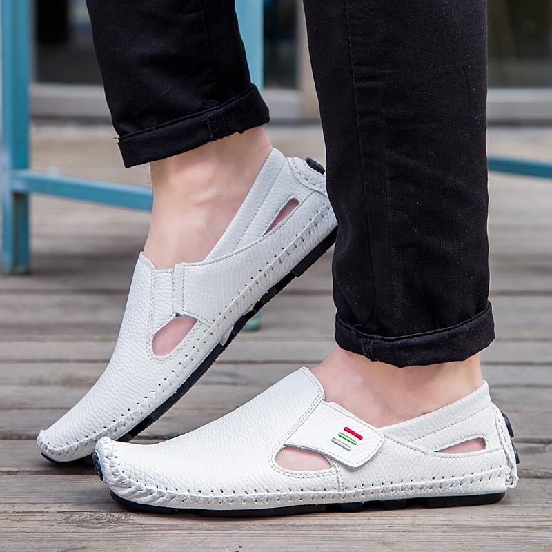 2017 New Fashion Men Casual Shoes With Premium Quality Hollow Leather Slip-on Design