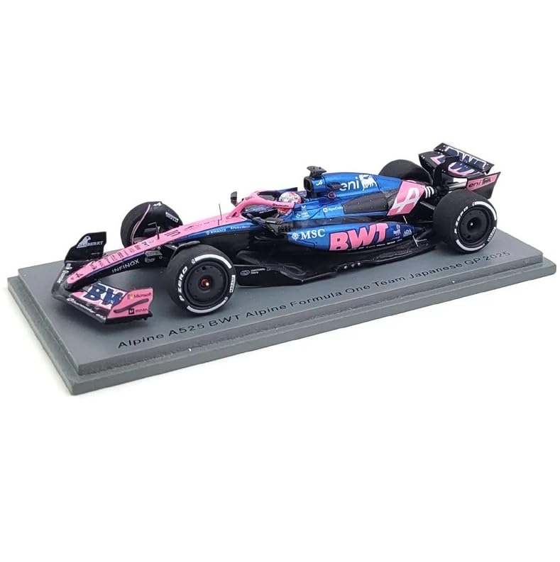 Spark BWT Alpine F1 Team A525 2025 F1 Japanese GP Gasly Completed Model with Sponsor Logo Display 1/43 #10 P.